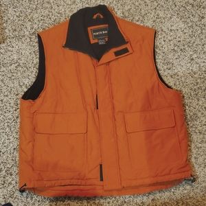 Orange fleece lined vest, XL